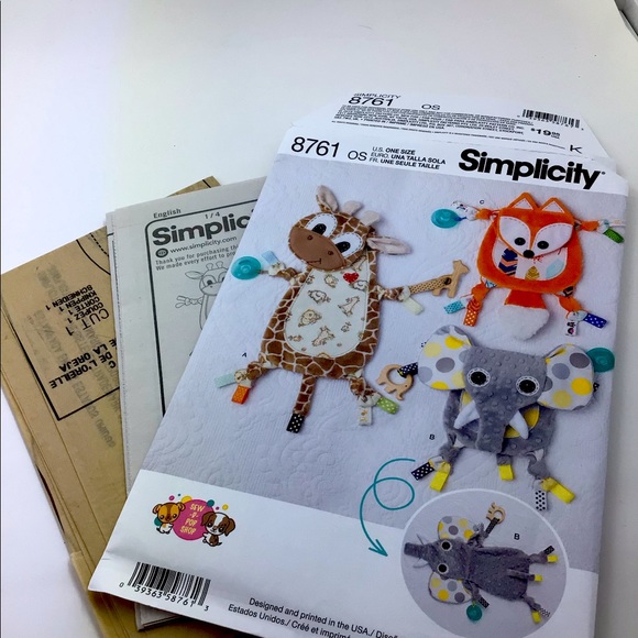 Simplicity Pattern 8761 - Baby Sensory Blankets - Picture 2 of 8